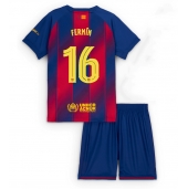 Billige Barcelona Fermin Lopez #16 Hjemmebanetrøje Børn 2025-26 Kort ærmer (+ bukser)
