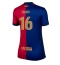 Billige Barcelona Fermin Lopez #16 Hjemmebanetrøje Dame 2024-25 Kort ærmer