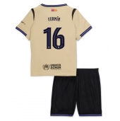 Billige Barcelona Fermin Lopez #16 Udebanetrøje Børn 2025-26 Kort ærmer (+ bukser)