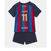 Billige Barcelona Ferran Torres #11 Hjemmebanetrøje Børn 2022-23 Kort ærmer (+ bukser)