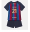 Billige Barcelona Frenkie de Jong #21 Hjemmebanetrøje Børn 2022-23 Kort ærmer (+ bukser)