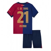 Billige Barcelona Frenkie de Jong #21 Hjemmebanetrøje Børn 2024-25 Kort ærmer (+ bukser)