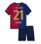 Billige Barcelona Frenkie de Jong #21 Hjemmebanetrøje Børn 2024-25 Kort ærmer (+ bukser)