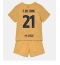 Billige Barcelona Frenkie de Jong #21 Udebanetrøje Børn 2022-23 Kort ærmer (+ bukser)