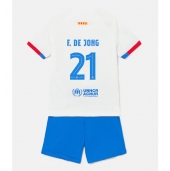 Billige Barcelona Frenkie de Jong #21 Udebanetrøje Børn 2023-24 Kort ærmer (+ bukser)