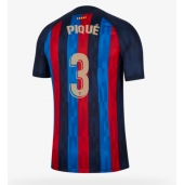 Billige Barcelona Gerard Pique #3 Hjemmebanetrøje 2022-23 Kort ærmer