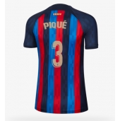 Billige Barcelona Gerard Pique #3 Hjemmebanetrøje Dame 2022-23 Kort ærmer