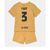 Billige Barcelona Gerard Pique #3 Udebanetrøje Børn 2022-23 Kort ærmer (+ bukser)