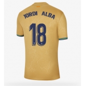 Billige Barcelona Jordi Alba #18 Udebanetrøje 2022-23 Kort ærmer