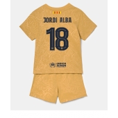Billige Barcelona Jordi Alba #18 Udebanetrøje Børn 2022-23 Kort ærmer (+ bukser)