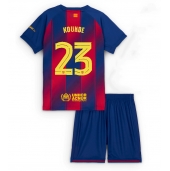 Billige Barcelona Jules Kounde #23 Hjemmebanetrøje Børn 2025-26 Kort ærmer (+ bukser)