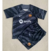 Billige Barcelona Målmand Udebanetrøje Børn 2022-23 Kort ærmer (+ bukser)