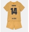 Billige Barcelona Memphis Depay #14 Udebanetrøje Børn 2022-23 Kort ærmer (+ bukser)