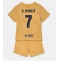 Billige Barcelona Ousmane Dembele #7 Udebanetrøje Børn 2022-23 Kort ærmer (+ bukser)