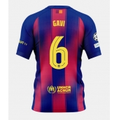 Billige Barcelona Paez Gavi #6 Hjemmebanetrøje 2025-26 Kort ærmer