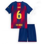 Billige Barcelona Paez Gavi #6 Hjemmebanetrøje Børn 2025-26 Kort ærmer (+ bukser)