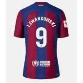 Billige Barcelona Robert Lewandowski #9 Hjemmebanetrøje 2023-24 Kort ærmer