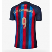 Billige Barcelona Robert Lewandowski #9 Hjemmebanetrøje Dame 2022-23 Kort ærmer
