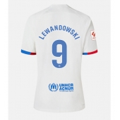 Billige Barcelona Robert Lewandowski #9 Udebanetrøje Dame 2023-24 Kort ærmer