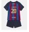 Billige Barcelona Sergi Roberto #20 Hjemmebanetrøje Børn 2022-23 Kort ærmer (+ bukser)