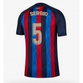 Billige Barcelona Sergio Busquets #5 Hjemmebanetrøje 2022-23 Kort ærmer