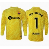 Billige Barcelona Ter Stegen #1 Målmand Hjemmebanetrøje 2024-25 Lange ærmer