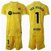 Billige Barcelona Ter Stegen #1 Målmand Hjemmebanetrøje Børn 2024-25 Kort ærmer (+ bukser)