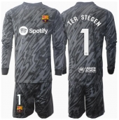 Billige Barcelona Ter Stegen #1 Målmand Tredje trøje Børn 2024-25 Lange ærmer (+ bukser)