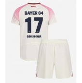 Billige Bayer Leverkusen Eliesse Ben Seghir #17 Udebanetrøje Børn 2025-26 Kort ærmer (+ bukser)
