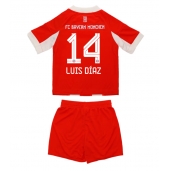 Billige Bayern Munich Luis Diaz #14 Hjemmebanetrøje Børn 2025-26 Kort ærmer (+ bukser)