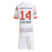 Billige Bayern Munich Luis Diaz #14 Udebanetrøje Børn 2025-26 Kort ærmer (+ bukser)