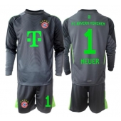 Billige Bayern Munich Manuel Neuer #1 Målmand Udebanetrøje Børn 2025-26 Lange ærmer (+ bukser)