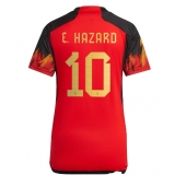 Billige Belgien Eden Hazard #10 Hjemmebanetrøje Dame VM 2022 Kort ærmer