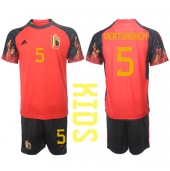 Billige Belgien Jan Vertonghen #5 Hjemmebanetrøje Børn VM 2022 Kort ærmer (+ bukser)