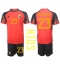 Billige Belgien Michy Batshuayi #23 Hjemmebanetrøje Børn VM 2022 Kort ærmer (+ bukser)