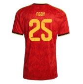 Billige Belgien Nathan Ngoy #25 Hjemmebanetrøje VM 2026 Kort ærmer