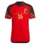 Billige Belgien Thorgan Hazard #16 Hjemmebanetrøje VM 2022 Kort ærmer