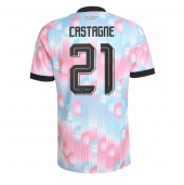 Billige Belgien Timothy Castagne #21 Udebanetrøje VM 2026 Kort ærmer