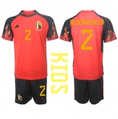 Billige Belgien Toby Alderweireld #2 Hjemmebanetrøje Børn VM 2022 Kort ærmer (+ bukser)