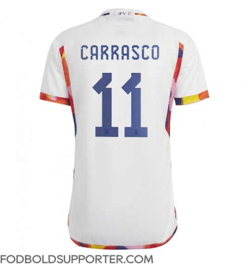 Billige Belgien Yannick Carrasco #11 Udebanetrøje VM 2022 Kort ærmer