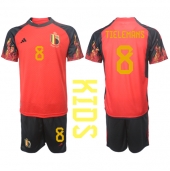 Billige Belgien Youri Tielemans #8 Hjemmebanetrøje Børn VM 2022 Kort ærmer (+ bukser)