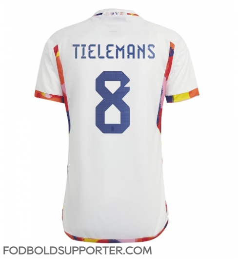 Billige Belgien Youri Tielemans #8 Udebanetrøje VM 2022 Kort ærmer
