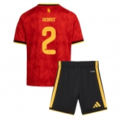 Billige Belgien Zeno Debast #2 Hjemmebanetrøje Børn VM 2026 Kort ærmer (+ bukser)