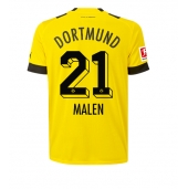Billige Borussia Dortmund Donyell Malen #21 Hjemmebanetrøje 2022-23 Kort ærmer