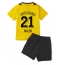 Billige Borussia Dortmund Donyell Malen #21 Hjemmebanetrøje Børn 2022-23 Kort ærmer (+ bukser)
