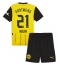 Billige Borussia Dortmund Donyell Malen #21 Hjemmebanetrøje Børn 2024-25 Kort ærmer (+ bukser)