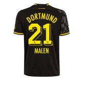 Billige Borussia Dortmund Donyell Malen #21 Udebanetrøje 2022-23 Kort ærmer