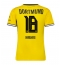 Billige Borussia Dortmund Ethan Nwaneri #18 Hjemmebanetrøje Dame 2026-27 Kort ærmer