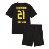 Billige Borussia Dortmund Fabio Silva #21 Udebanetrøje Børn 2026-27 Kort ærmer (+ bukser)