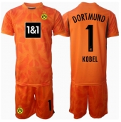 Billige Borussia Dortmund Gregor Kobel #1 Målmand Tredje trøje Børn 2024-25 Kort ærmer (+ bukser)